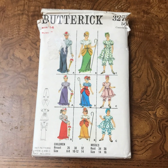 Butterick | Office | 6s Butterick 3273 Girls Misses Costume Sewing ...